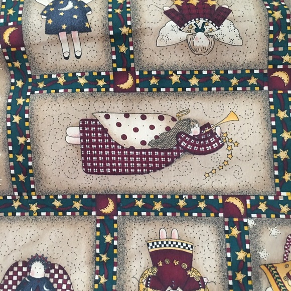 Debbie Mum Angel Folk Art Table Runner, Reversible 14” by 54”🎁 - Picture 4 of 10